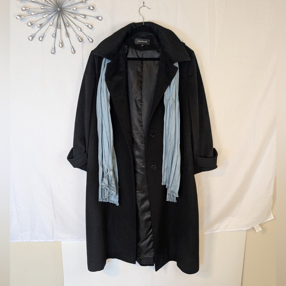 Jones New York Jackets & Blazers - Warm & Cozy Jones New York Women’s Black Long Coat With Hood Size 18W